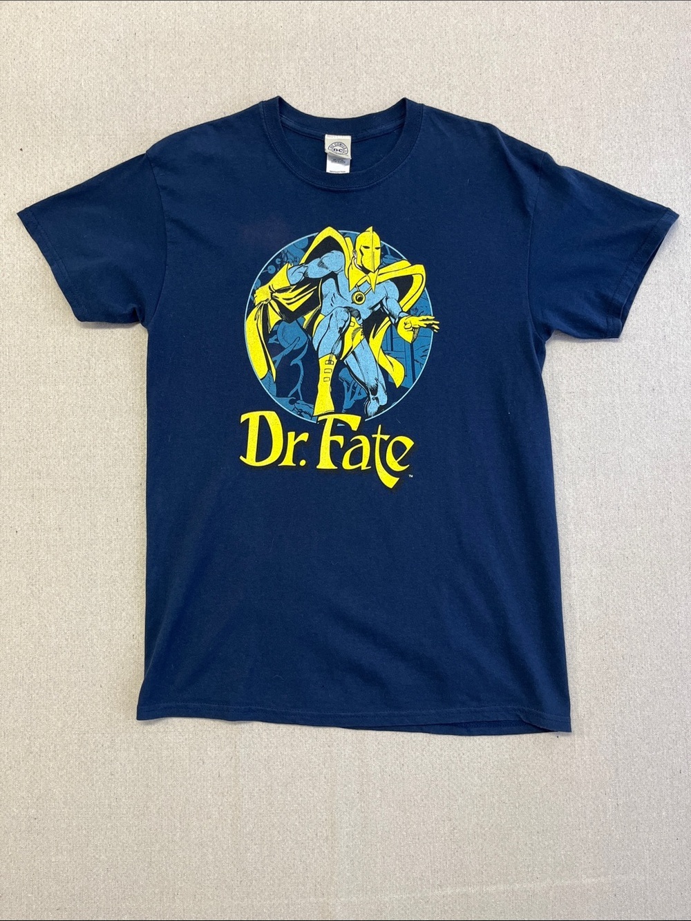 DC Comics Dr. Fate Graphic Tee Shirt Navy Blue Adult Medium Comic Book